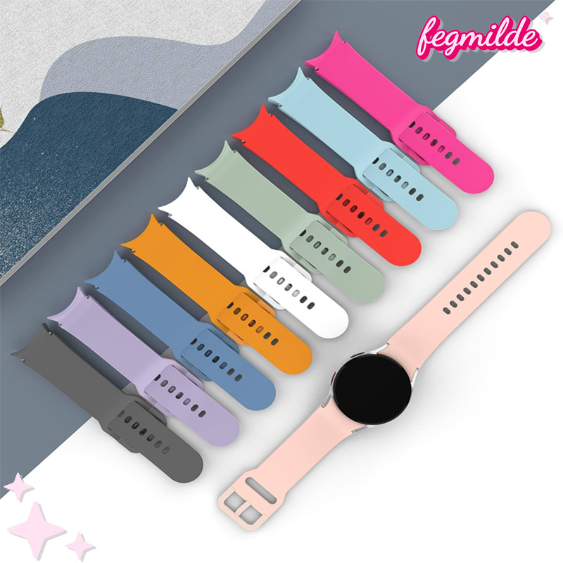 สายซิลิโคน for Smartwatch Samsung Galaxy Watch Fe 7 6 5 4 44มม 43 47 45 46 42 40มม 5 อุปกรณ์ยางยืดนุ่ม