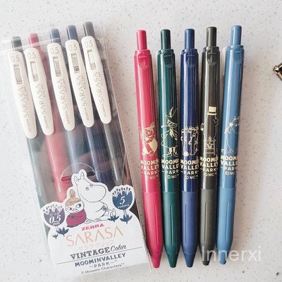 Ready Stock Japan ZEBRA Moomin Retro 5 Color Set Paradise Limited JJ15 Press Gel Pen 0.5mm