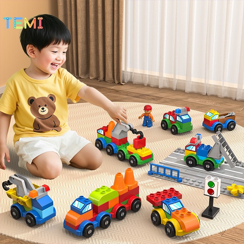 TEMI Building Block รถการศึกษาของเล่นเด็ก Building Block ของเล่น