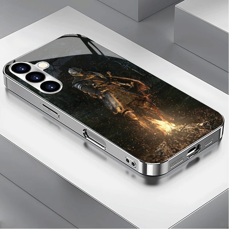 SAMSUNG Dark souls (6) หรูหราชุบกรอบเคสโทรศัพท์สําหรับSamsung Galaxy S22 S23 S24 S25 Ultra A22 A23 A