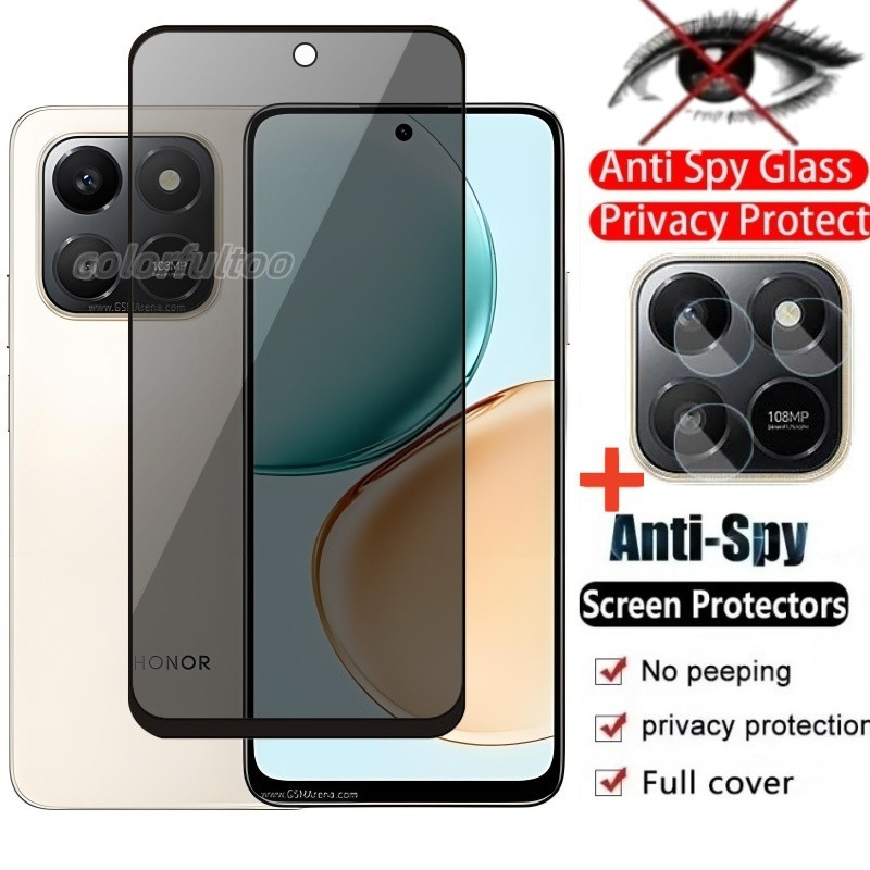 2in1 ความเป็นส่วนตัวกระจกนิรภัยสําหรับ Honor X7d X 7D 5G 4G 2025 9H ฝาครอบ Anti Spy กระจกส่วนตัวป้อง