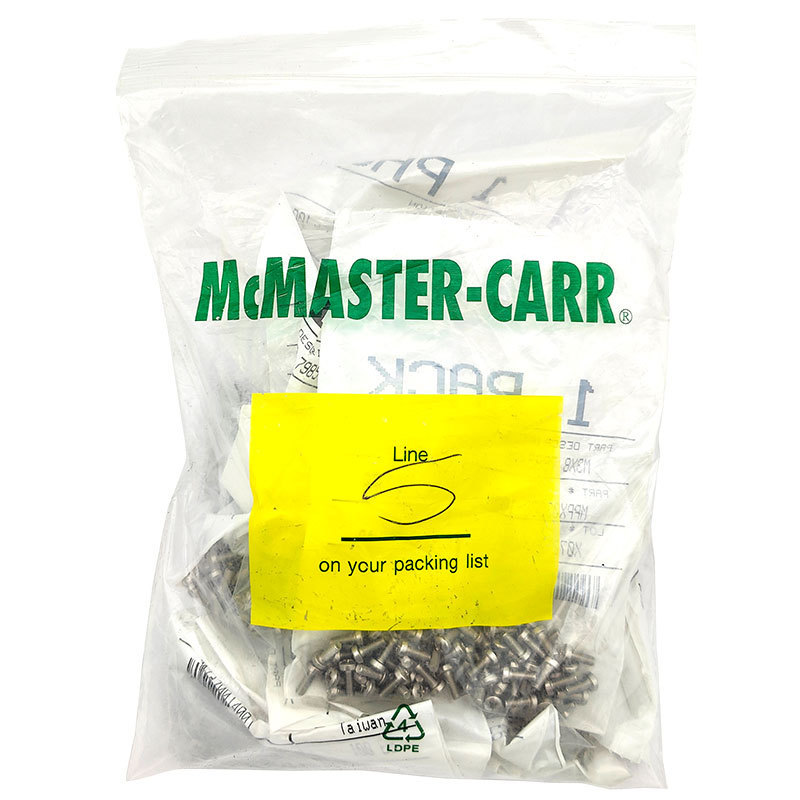 McMASTER-CARR American McMASTER Blunted Stainless Steel Plate Head Cross Groove Screw 92000A118