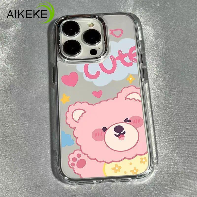 น่ารักหมีสีชมพูชุบเคสโทรศัพท์สําหรับVivo Y39 Y29 Y29S Y19E Y04 Y93 Y93s Y91i Y91C Y37 Pro Y37M Y36T 