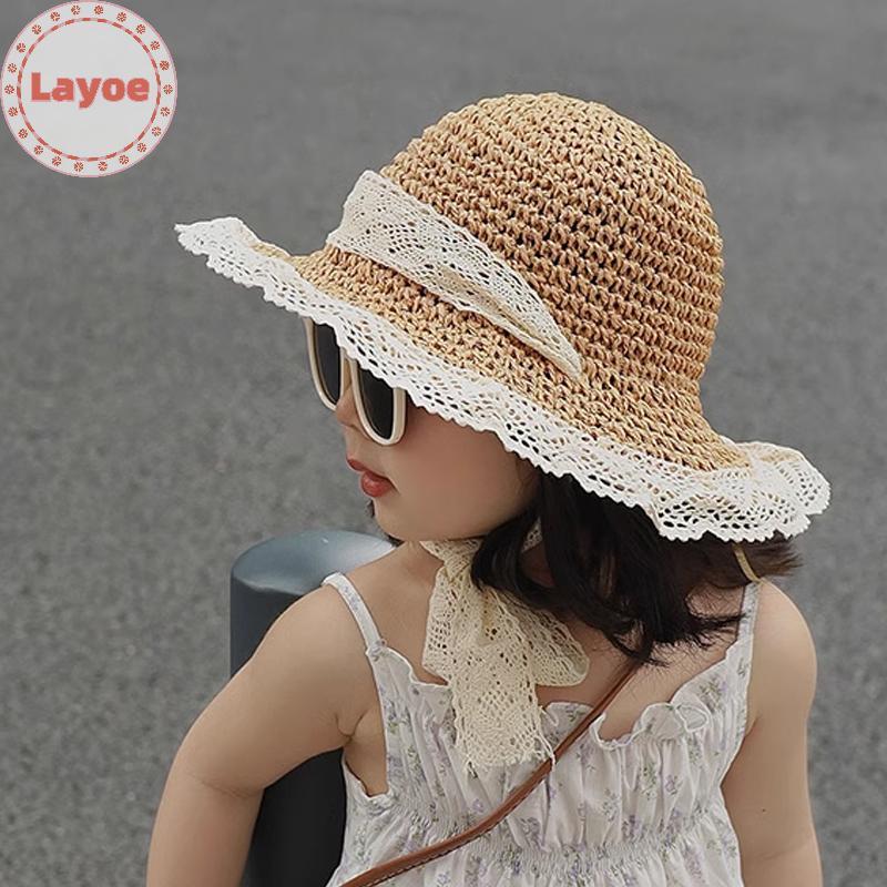 เลย์ ฤดูร้อนเด็กวันหยุดชายหาดหมวกฤดูร้อนลูกไม้หมวกฟางเด็กพ่อแม่และลูกฤดูใบไม้ผลิและฤดูใบไม้ร่วงอาทิตย์หมวก ไทย - รูปที่ 5