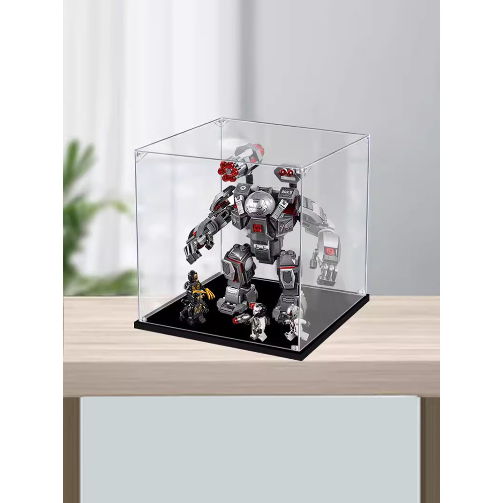 [กล่องป้องกันฝุ่นอะคริลิค] War Machine Armed Mecha กล่องแสดงอะคริลิคเหมาะสําหรับ Lego 76124 กล่องเก็