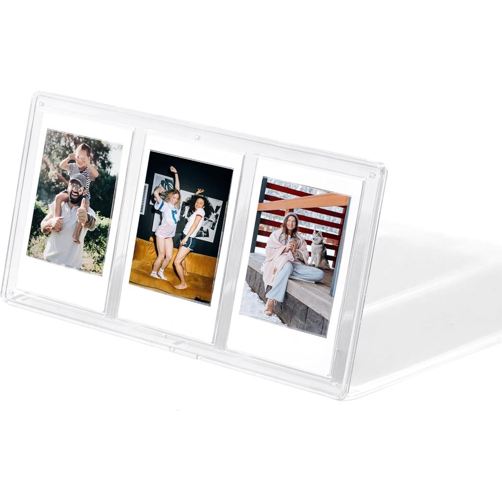 3 กริด Clear Mini Photo กรอบแนวตั้งสําหรับ Polaroid Fujifilm Instax Mini 8 9 11 12 EVO/NONS SL42 SL6