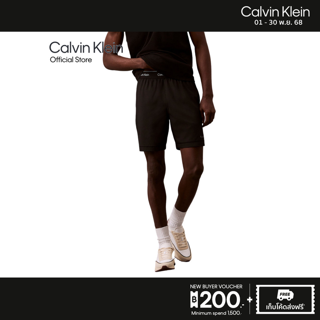 CALVIN KLEIN กางเกงขาสั้นผู้ชาย Sport Gym Shorts รุ่น GMS5S835 UB1 - สีดำ