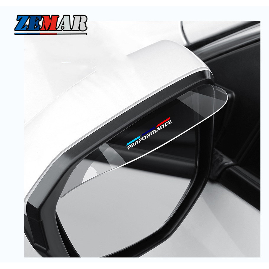 2pcs BMW Performance Universal รถด้านหลังดูกระจก Rain Cover โปร่งใสด้านข้างกระจก Rain Guard สําหรับ 
