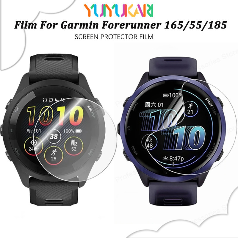 ป้องกัน Gores กระจกนิรภัย / ฟิล์มอ่อนสำหรับ for Smartwatch Garmin Forerunner 165/55/158 ตัวป้องกันหน้าจอ TPU เต็ม