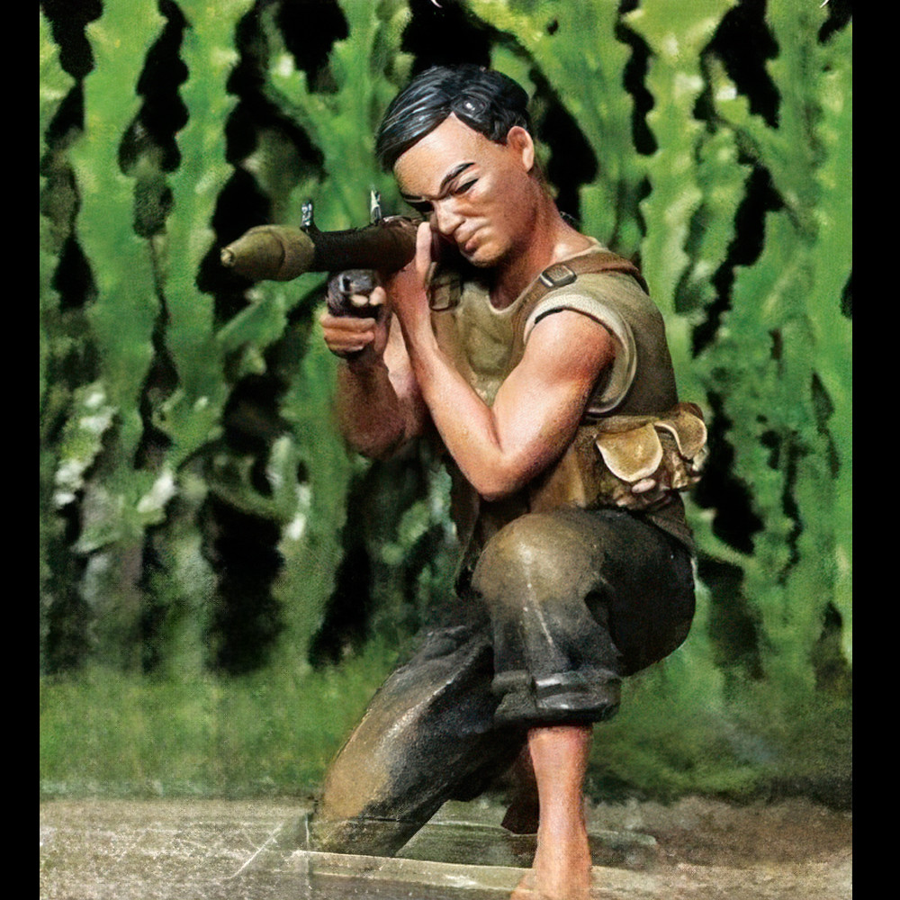 1/35 combo III, เด็กเวียดนาม, ทหารฟิกเกอร์โมเดลเรซิ่น, GK, ธีมทหาร, ชุดประกอบและไม่ได้ทาสี