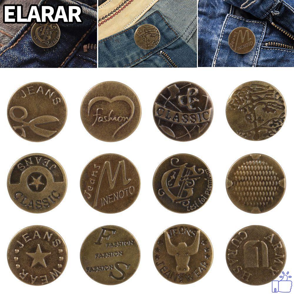 เอลรา‌รกระดุมยีนส์กางเกงเย็บผ้าเสื้อผ้าไม่มีเย็บผ้าย้อนยุค