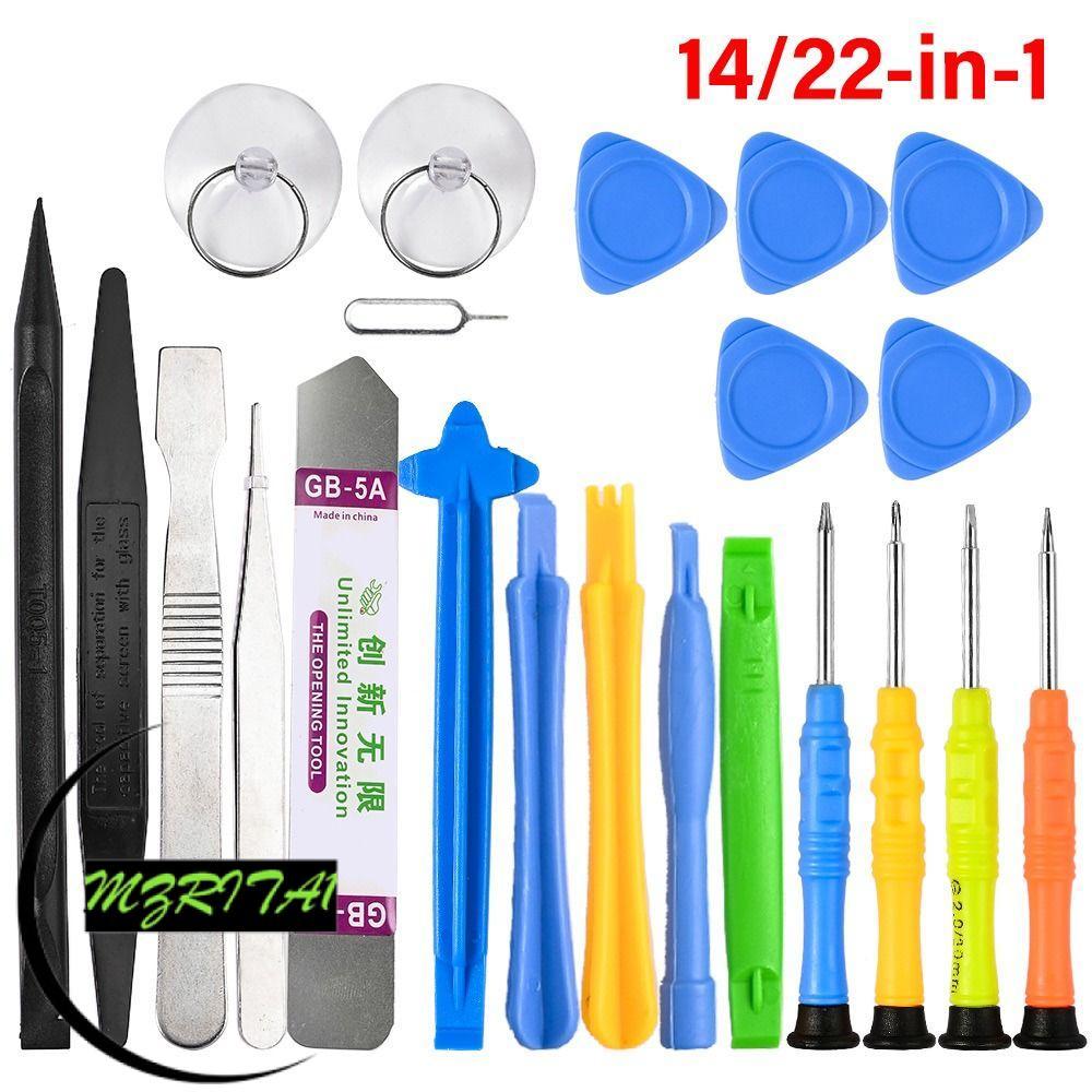 MARITA1 เครื่องมือซ่อมโทรศัพท์มือถือ, 14/22-in-1 มือเครื่องมือโทรศัพท์ถอดเครื่องมือ,ปฏิบัติคู่มือเปิ
