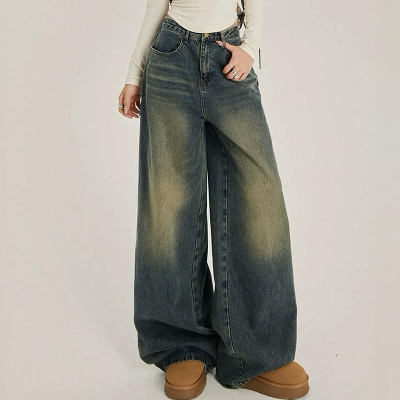#625 (XS-6XL) jinjeans กางเกงยีนส์ขากระบอกใหญ่ baggy jeans กางเกงยีนส์สาวอวบ พลัสไซส์