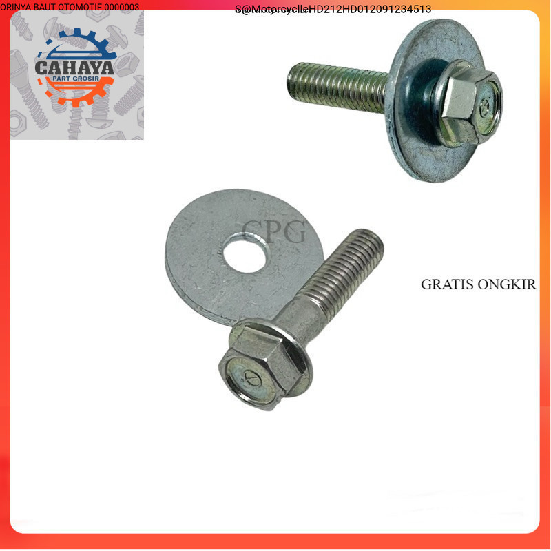 12 M8x35 BOLT EXHAUST MOUNT BOLT ORIGINAL WIDE RING 3.5 ซม. 100% ใหม่ Hd1 B1