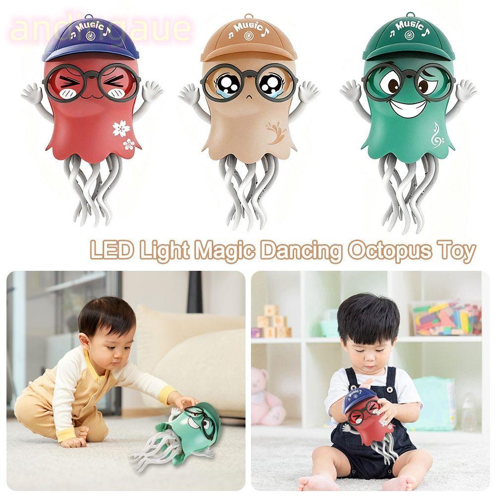 ANDAIN Magical Dancing Octopus, แปดกรงเล็บบิดอัตโนมัติหลีกเลี่ยงอุปสรรค Dancing Octopus ของเล่น, Cra