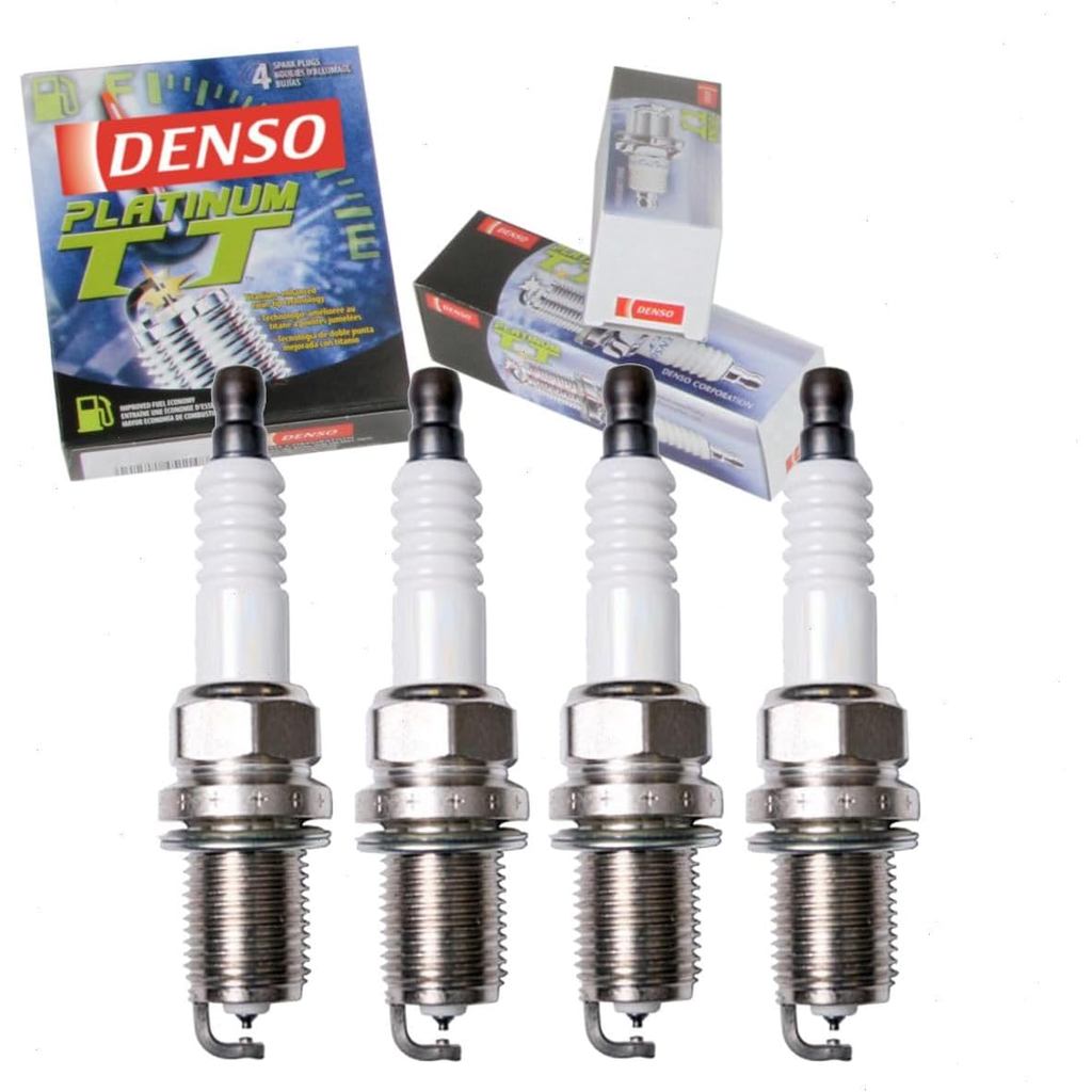 หัวเทียน DENSO Platinum TT 4 ชิ้นเข้ากันได้กับ Kia Spectra 2.0L L4 2005-2009