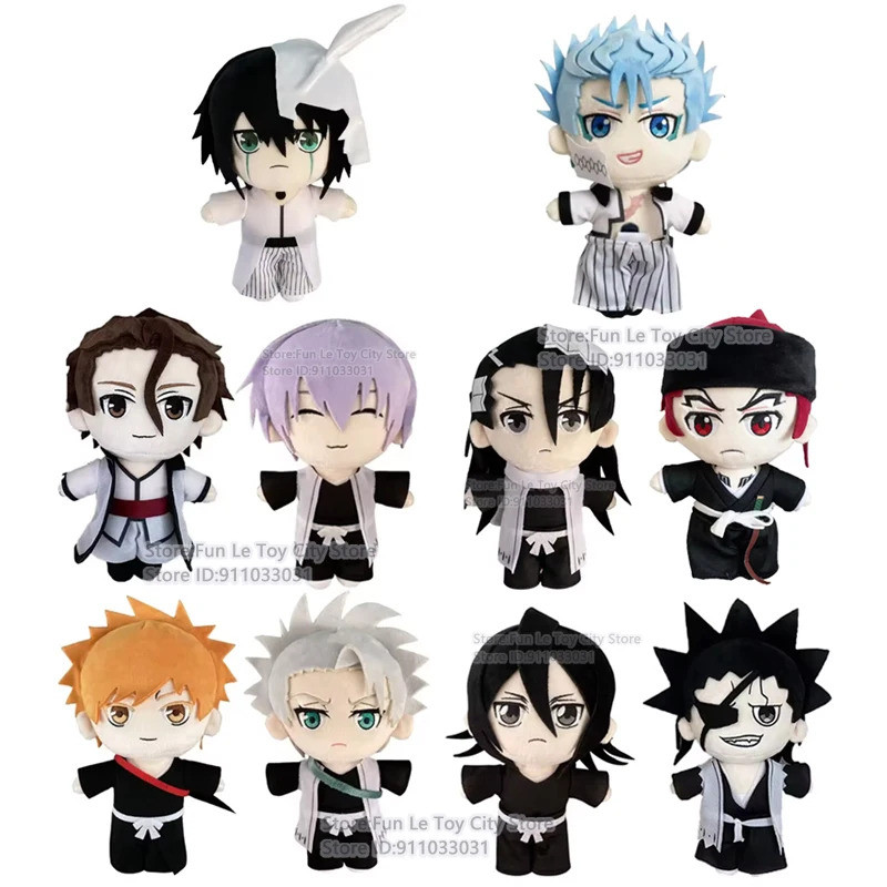 20cm Bleach Plush Grimmjow Abarai Renji Aizen Sousuke  Ichimaru Gin Ulquiorra Cifer Stuffed Kawaii D