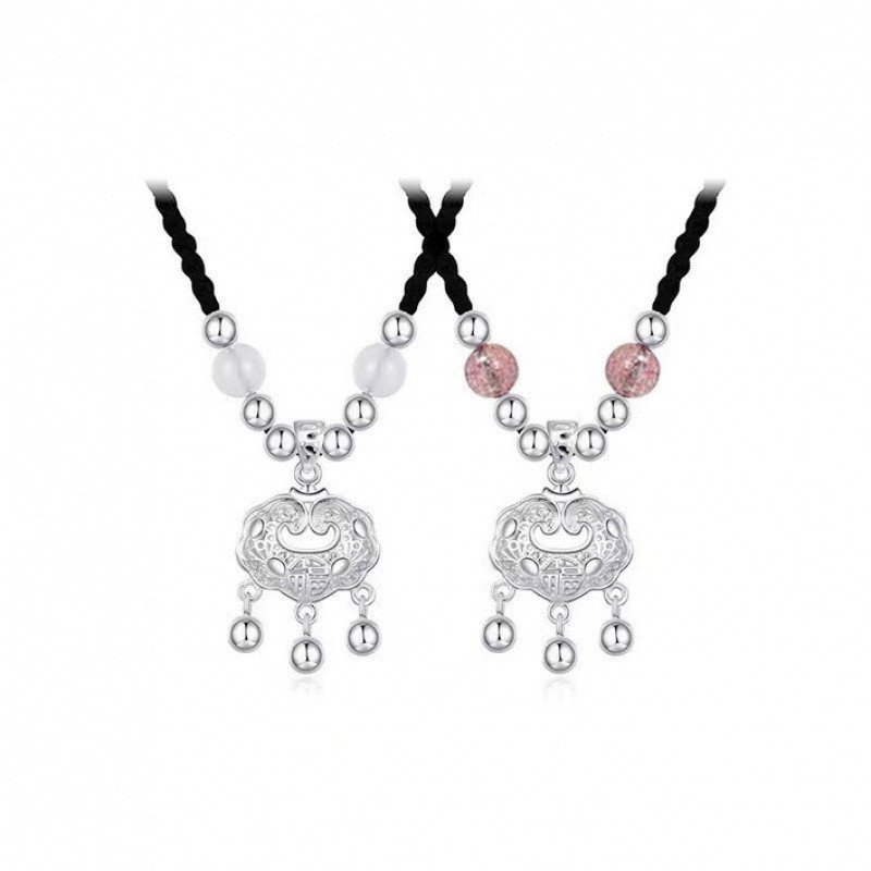 เสื้อกันหนาวเงินบริสุทธิ์ 999 และสร้อยคอจี้ NL1A ดีไซน์ใหม่ Retro Fu