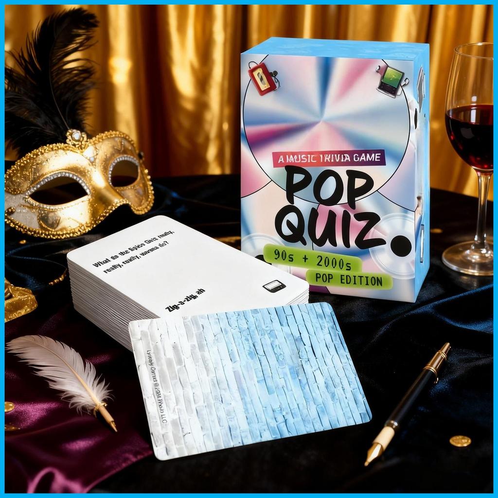 สําหรับแก้ไขเนื้อเพลง 90s และ 2000s การ์ดเกมการ์ด trivia เกมเพลงสําหรับผู้ใหญ่ 90s 2000s เครื่องดื่ม