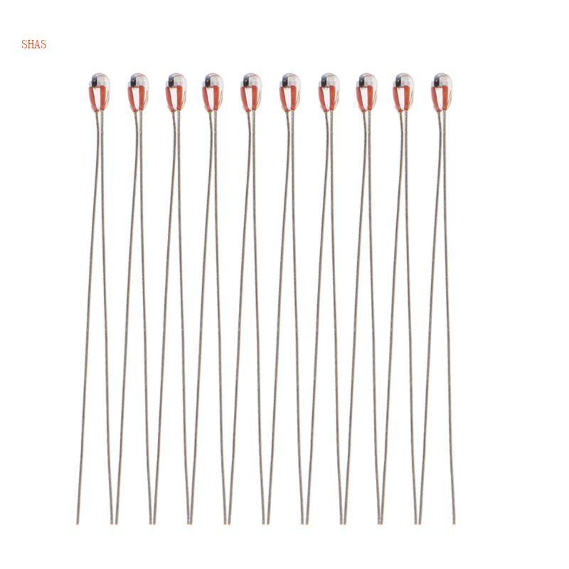 Shas 10 ชิ้น 3D ชิ้นส่วนเครื่องพิมพ์ NTC Thermistor 100K โอห์มความแม่นยํา B มูลค่า 3950 1 8 มม.