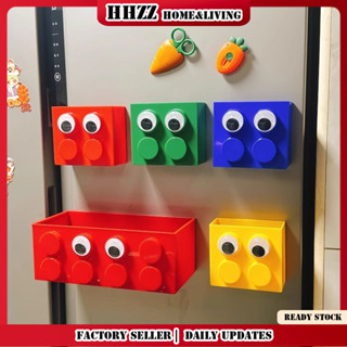 บล็อกตัวต่อน่ารัก, กล่องดูดซับแม่เหล็ก, ชั้นวางตกแต่งตู้เย็น…