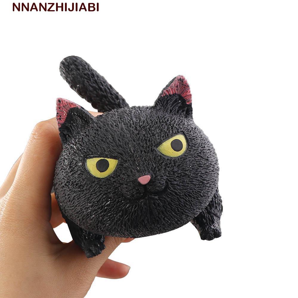 NANZHIJIABI บีบสัตว์น่ารัก Sensory Antistress เด็กของขวัญ Angry Cat Mini สัตว์บีบของเล่นแมว