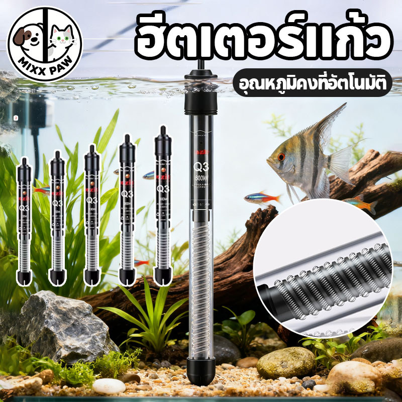 heater ตู้ปลา ฮีตเตอร์แก้ว ตัวควบคุมอุณหภูมิตู้ปลา ควบคุมอุณหภูมิอัตโนมัติ ฉนวนปลา