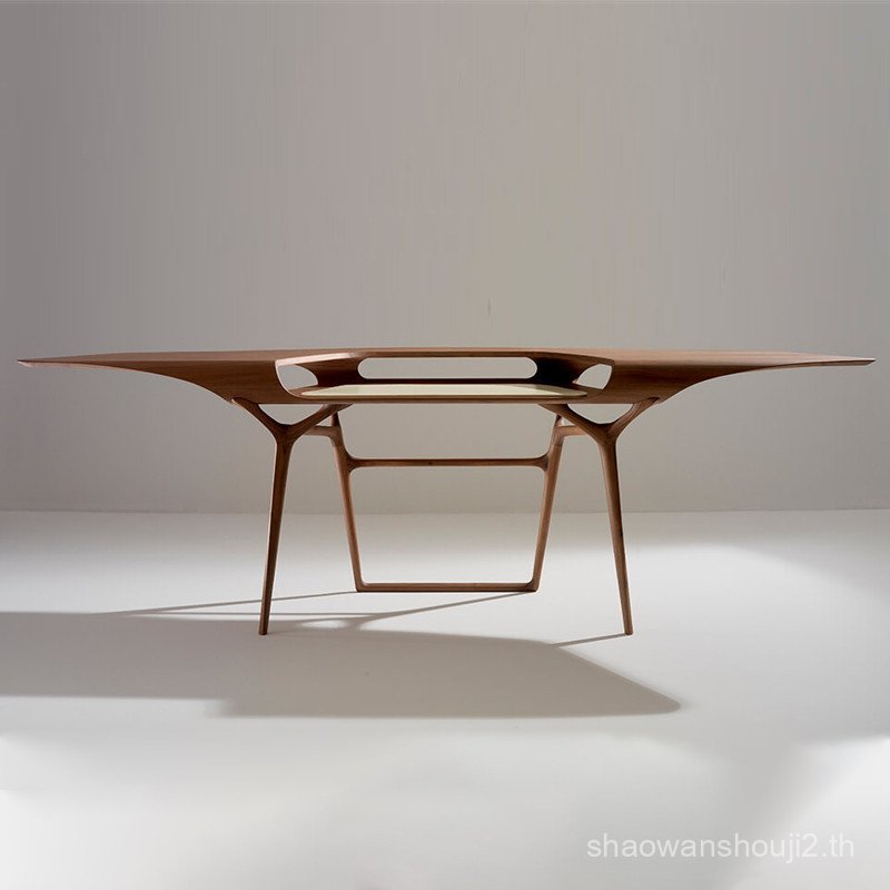 Degas Degas Minimalist โต๊ะไม้เนื้อแข็งยุคกลางโต๊ะคอมพิวเตอร์ Workbench Boss Desk Study Designer