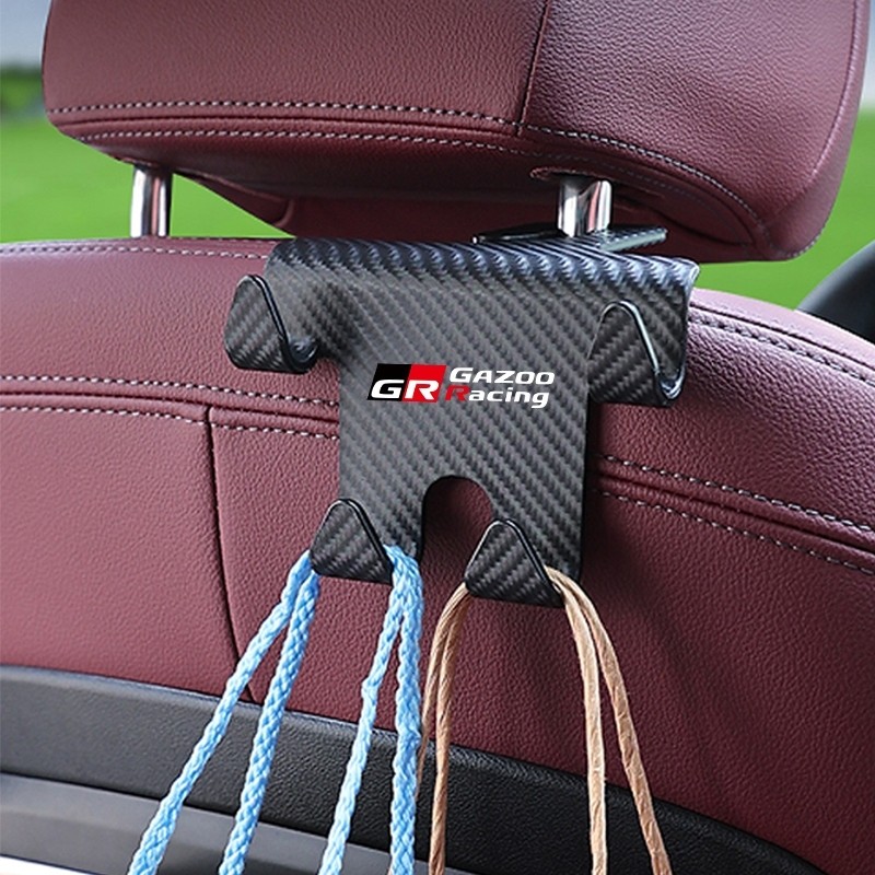 1/2 ชิ้น GR กีฬารถเบาะหลังตะขอแขวนสําหรับ Toyota Agya Ruzie Calya Avanza Veloz Rush Kijiang Innova Y