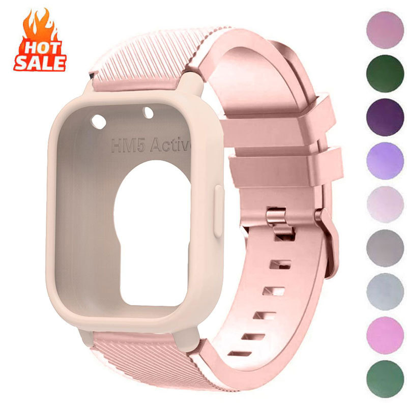 เคสซิลิโคน + สายรัดสําหรับ Redmi Watch 3/5 Active Repacement สร้อยข้อมือเข็มขัด Smart Watchband สําหรับ Redmi Watch 3/5 Lite เปลือกป้องกัน