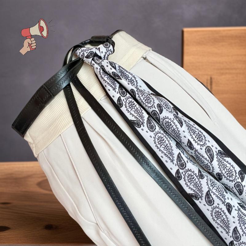 [MZ] ผ้าพันคอกางเกงยีนส์ สไตล์ Y2K พั๊งค์โบฮีเมียน หนัง PU เทรนดี้สำหรับสาวๆ