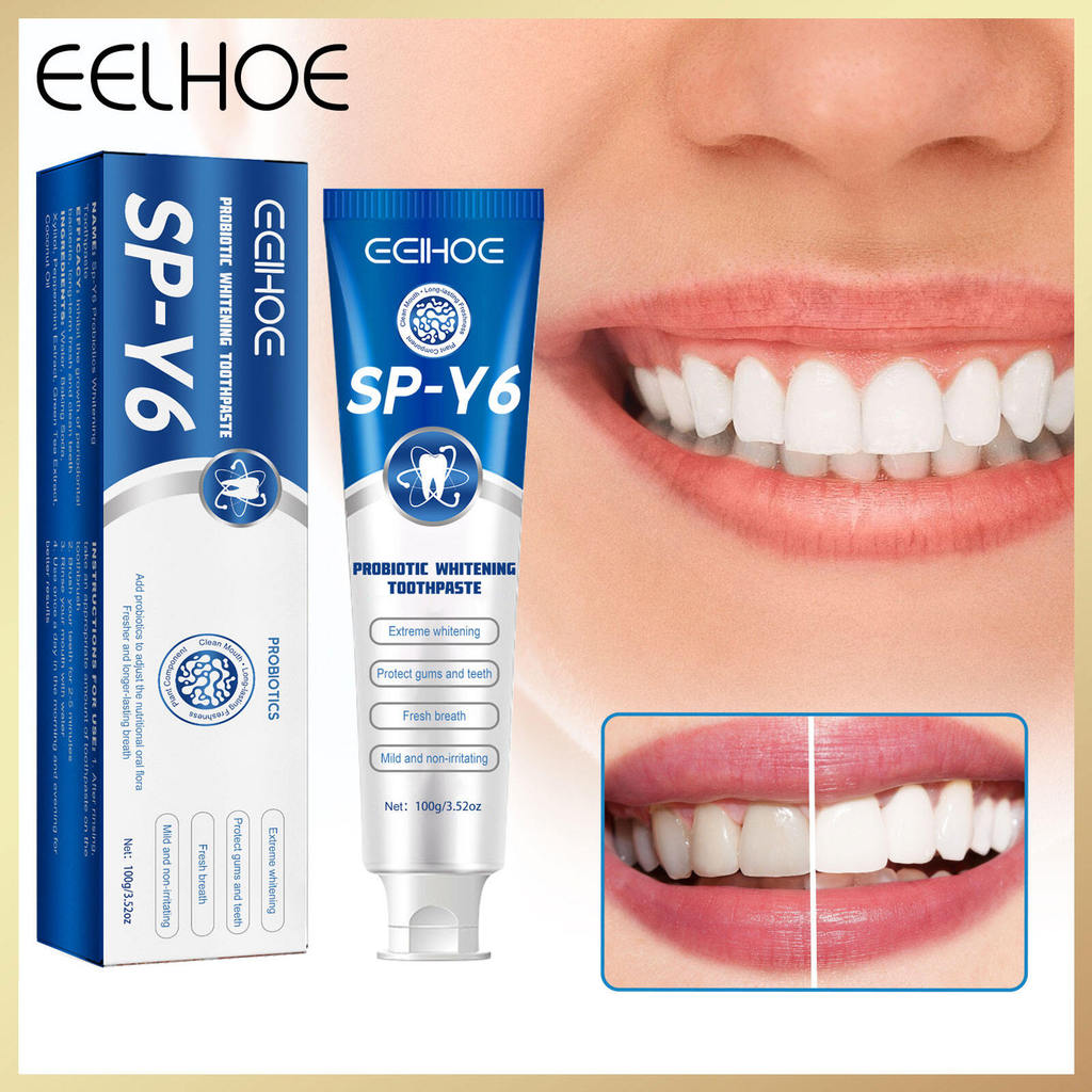 ปลาไหล โปรไบโอติกยาสีฟันไวท์เทนนิ่ง Brightening & Stain Removing ยาสีฟันโปรไบโอติกลมหายใจสดชื่นฟันยา