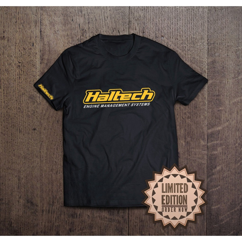 Haltech Ecu Dri Fit Baju Car Racing Street ผ้าฝ้ายพิมพ์แขนสั้น