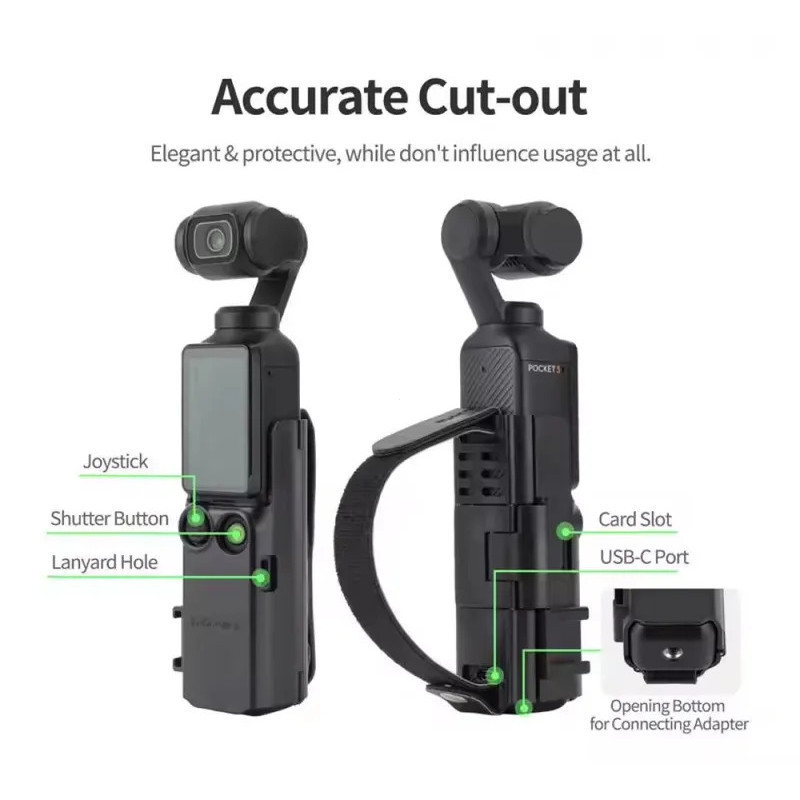 Sunnylife Osmo Pocket4/3 สายคล้องมือขยาย Mobile Teleprompter Mount อุปกรณ์เสริมกรอบป้องกันรองเท้าเย็น ราคา ถูกที่สุด ดีลบีเคเค แกลเลอรีภาพที่ 5