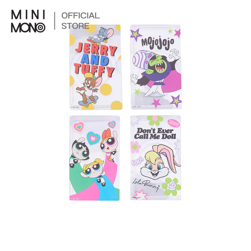 Mini mono การ์ดแม็กเซฟ ลาย Cartoon Character หลากสี ใช้ติดด้านหลังโทรศัพท์สำหรับเก็บบัตรได้สะดวก ติดแน่นด้วยแม่เหล็ก