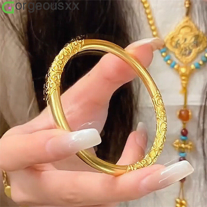 กำไลข้อมือสีทองลายนายอดไม้ Bauhinia หรูหราสำหรับผู้หญิง เพิ่มความstylishให้คุณ