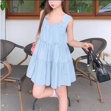 BEFAST - ZJD DRESS ELSIE TEENAGERS CURRET RIBBON COQUETTE / VERVE Dress Mini coquette แขนกุด / ชุดลํ