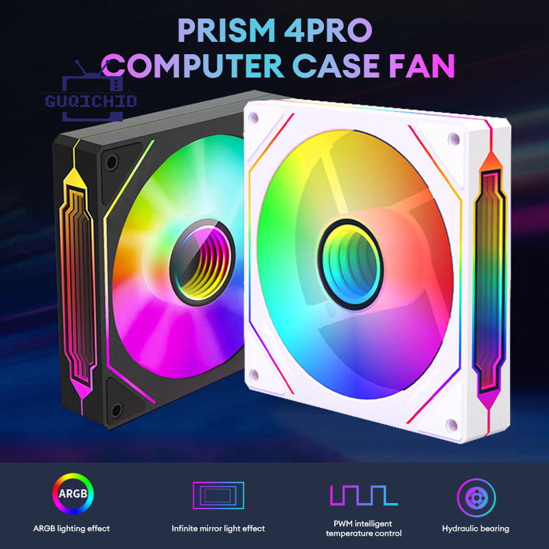 [guq]ARGB Prism 4Pro Host พัดลมระบายความร้อน เคสเงียบ ความเร็วคงที่ คอมพิวเตอร์