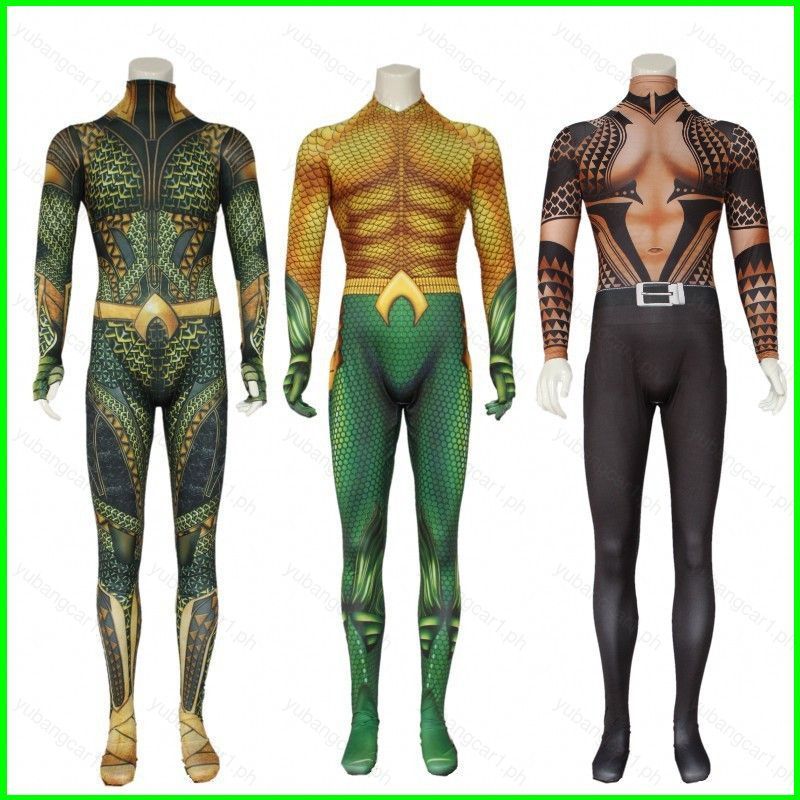 ชุดคอสเพลย์ Jumpsuit Aquaman 3D สำหรับผู้ใหญ่ ใช้งานได้ในฮาโลวีนปาร์ตี้