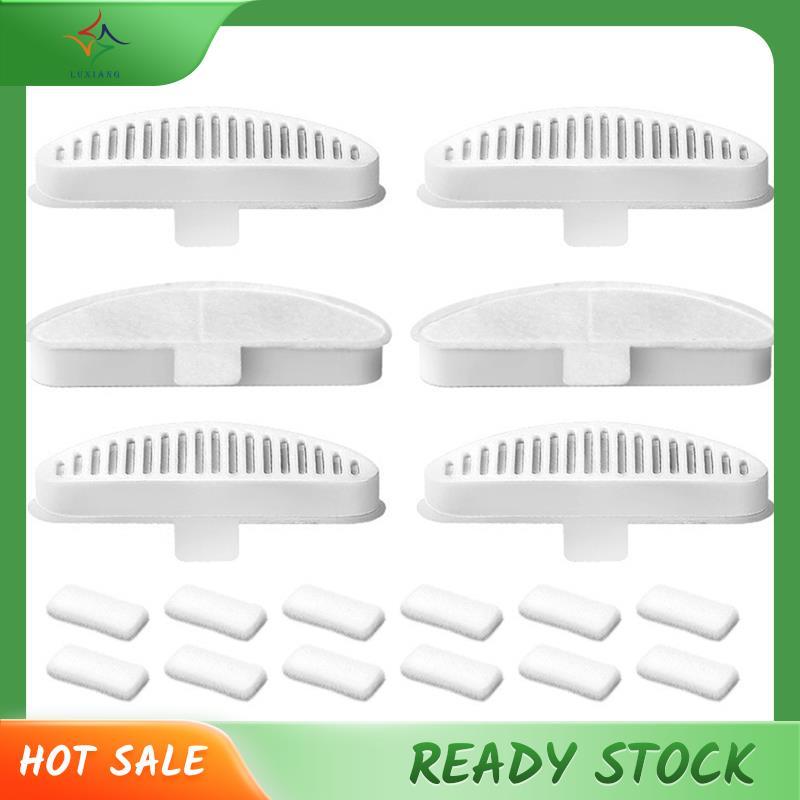 [luxiang.th] 6PCS ตัวกรองน้ําพุแมวสําหรับน้ําพุ Uahpet 67oz/2L น้ําพุแมวตัวกรองชิ้นส่วนน้ําพุแมว