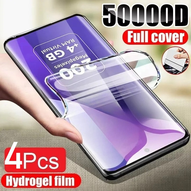 4PCS Full Cover HD Clear Hydrogel ฟิล์มสําหรับ vivo T1 T1x T2 T2x T3 T3x T4 T4R T4x Lite Pro Ultra อ