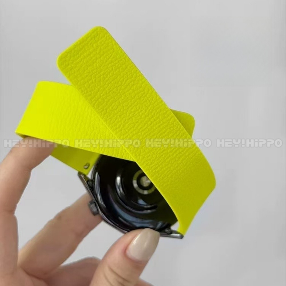 สายซิลิโคนสีเขียวเรืองแสงเหมาะสําหรับ Huawei GT6 41 มม.46 มม.GT6pro ลายลิ้นจี่สายแม่เหล็ก Huawei Watch 5 GT5 GT4 GT2 GT3 GT2e GT3pro Honor Watch Magicwatch2 - รูปที่ 2