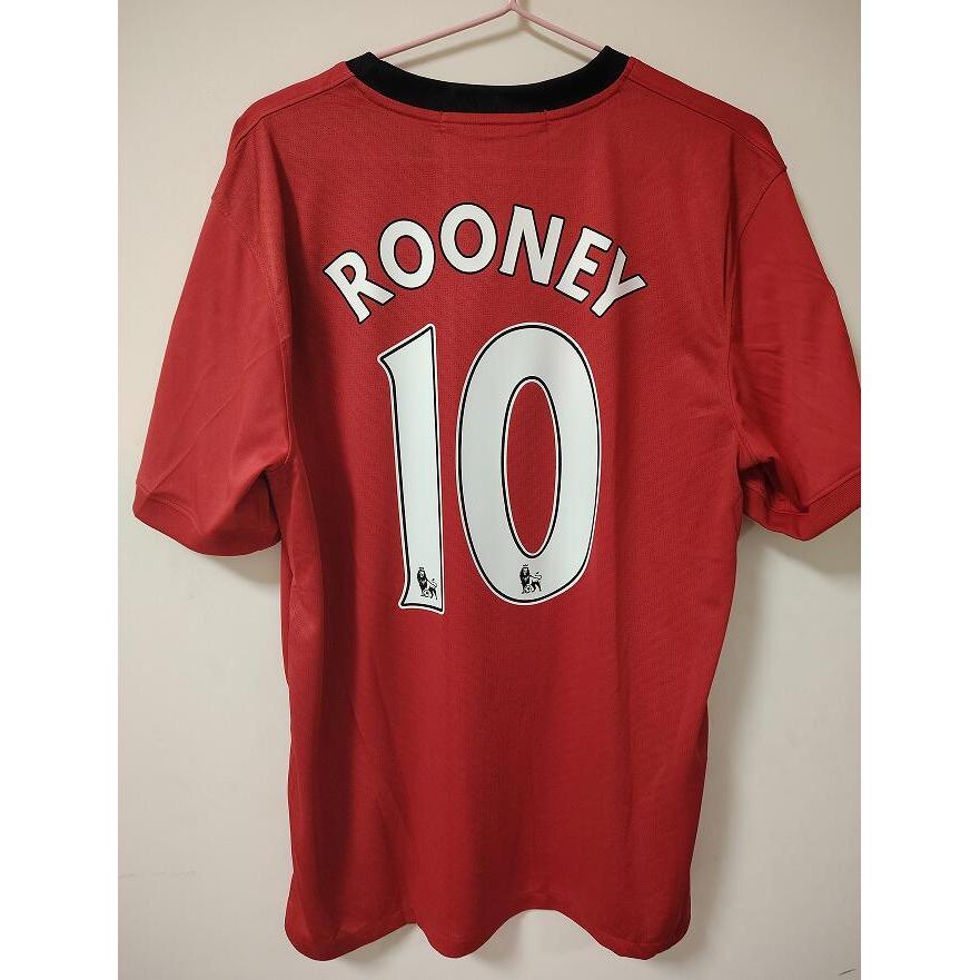 #M-U 09-10 Home Retro Soccer Jersey MIFC Football #ROONEY #RONALDO