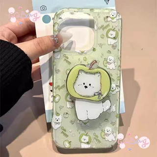 เหมาะสำหรับ 16สำหรับ IPhone 13 15 17 air 16 11 14 12 Pro Max 15 PlusเคสซิลิโคนIMDลายการ์ตูนน่ารักรูปลูกสุนัขผลไม้สีเขียว