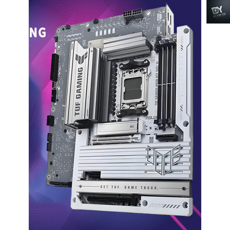 Dfy Asus TUF GAMING B850-BTFW สีขาวกลับใส่เมนบอร์ด TUF พร้อม 9800X3D 9950X3D กล่อง