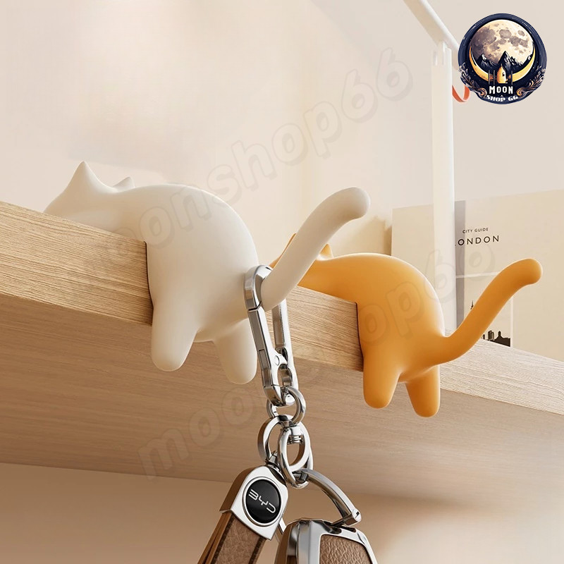 อเนกประสงค์แมวน่ารักสก์ท็อปตะขอจัดเก็บฟรี-เจาะโต๊ะนักเรียนด้านข้างแขวนกระเป๋าตะขอจัดเก็บสําหรับโต๊ะเพื่อแขวนกระเป๋าถือชุ