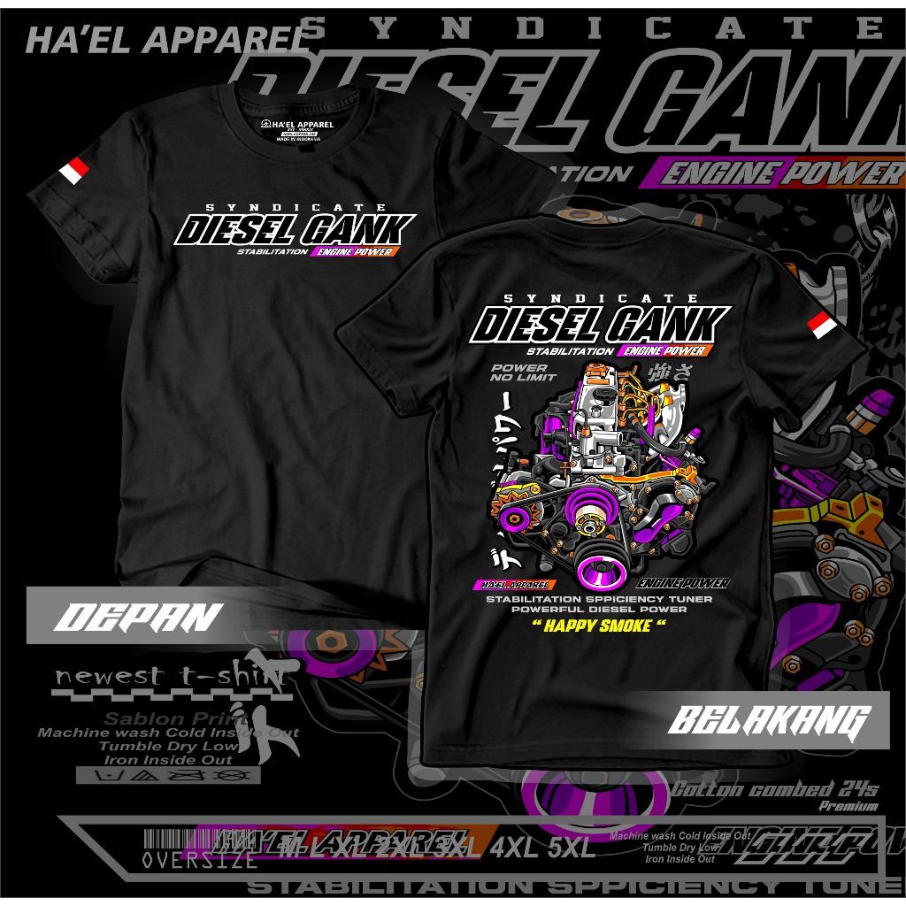 "DIESEL GANK Original Hael" เสื้อพลังเครื่องยนต์ | เสื้อยืด "DIESEL POWER"
