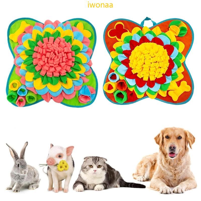 Iwo Soft Plush Sniffing Puzzle Mat Treat Mat สุนัขช้า Feeding Training Snuffle Mat
