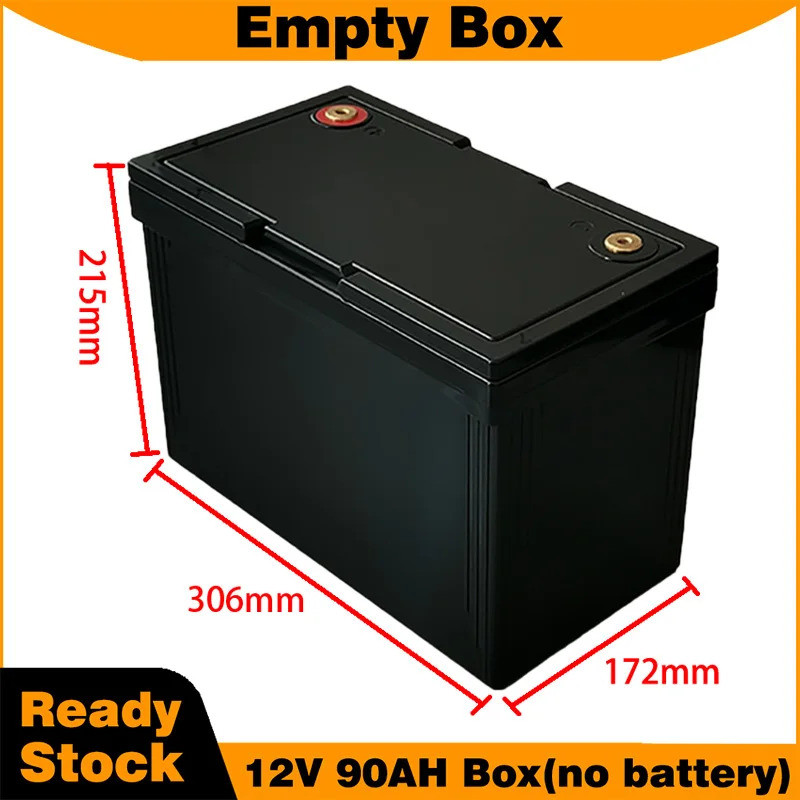 12V 90AH กล่องแบตเตอรี่ 32650 แบตเตอรี่ลิเธียมไอออน LiFePO4 กล่องสําหรับกล่องเก็บระบบพลังงานแสงอาทิต