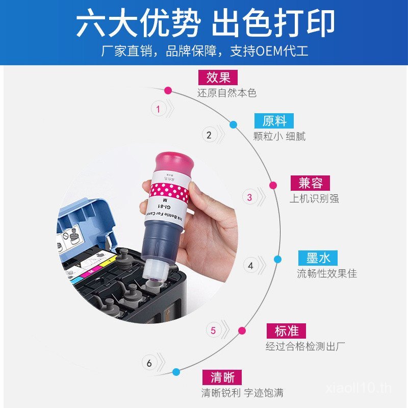 เหมาะสําหรับหมึก Canon GI81 GI80 อุปทานต่อเนื่อง G1820 G3820 G2860 G2820 หมึก